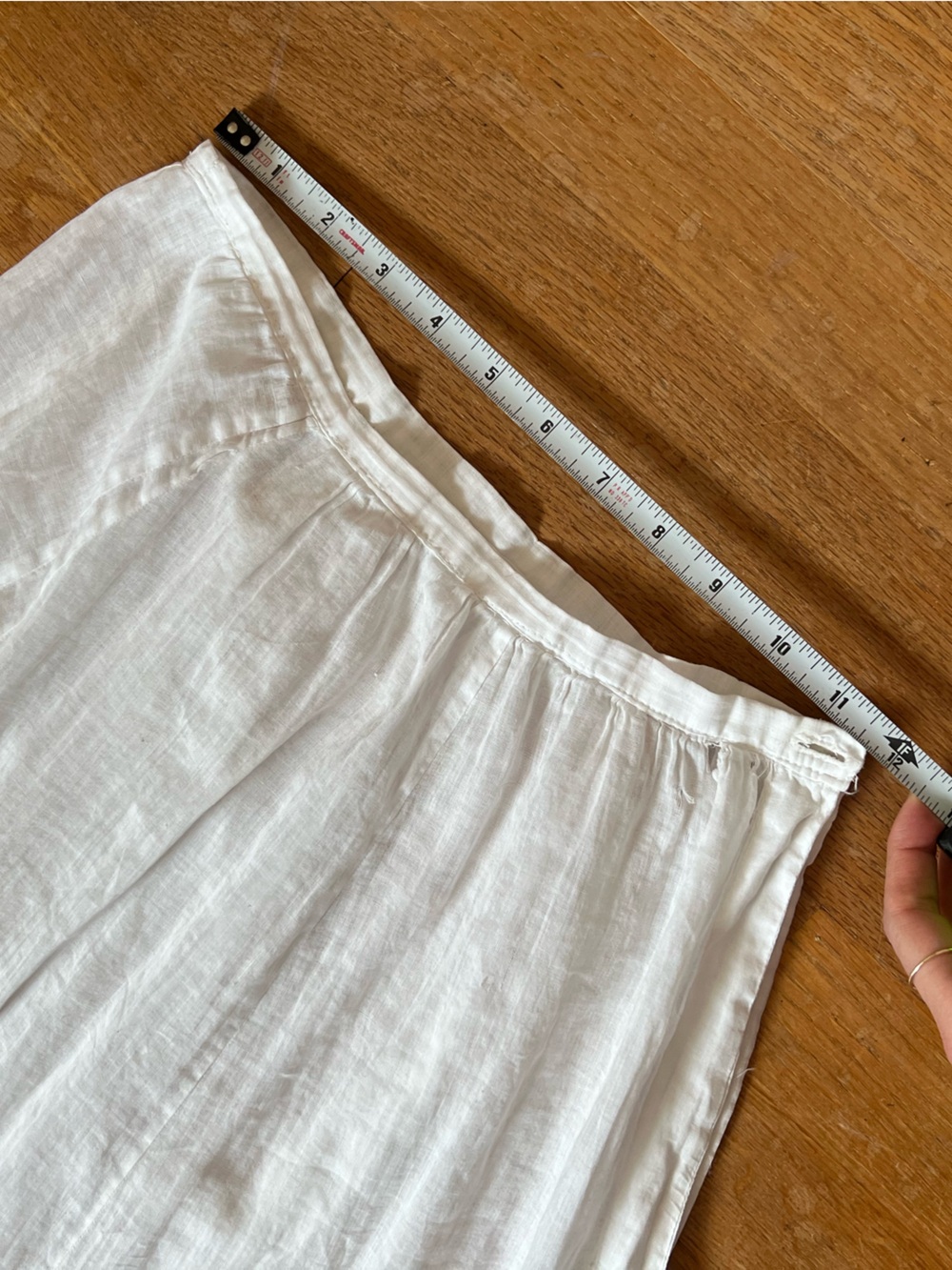 Vintage White Lace-Trim Tiered Maxi Skirt - Picture 4 of 6
